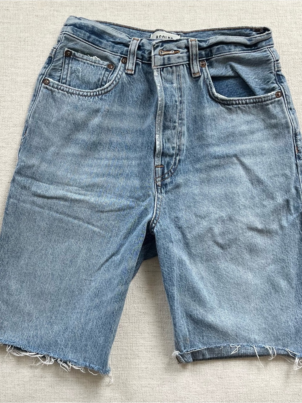 Agolde Light Blue Denim Cutoff Women’s Shorts